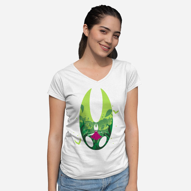 Lady Hornet-womens v-neck tee-RamenBoy