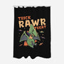 Trick Rawr Treat-none polyester shower curtain-koalastudio