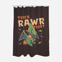 Trick Rawr Treat-none polyester shower curtain-koalastudio