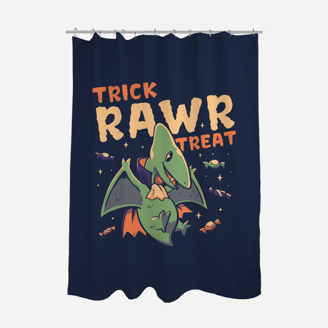Trick Rawr Treat-none polyester shower curtain-koalastudio