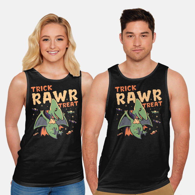 Trick Rawr Treat-unisex basic tank-koalastudio