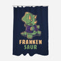 Frankensaur-none polyester shower curtain-koalastudio