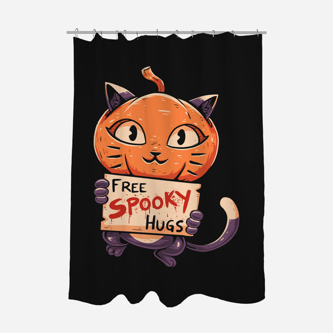 Free Spooky Hugs-none polyester shower curtain-koalastudio