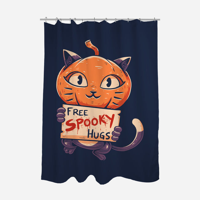 Free Spooky Hugs-none polyester shower curtain-koalastudio