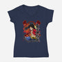 Monkey D Luffy-womens v-neck tee-Duardoart