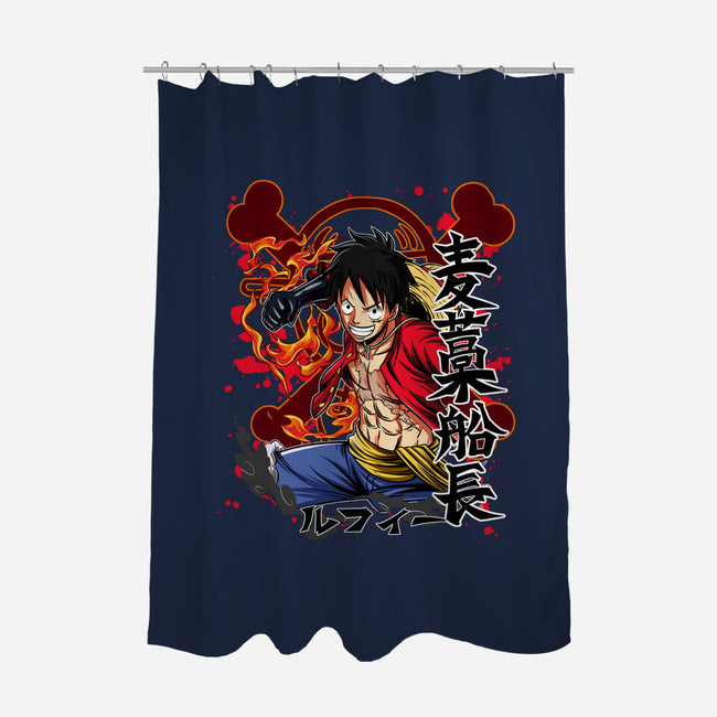 Monkey D Luffy-none polyester shower curtain-Duardoart