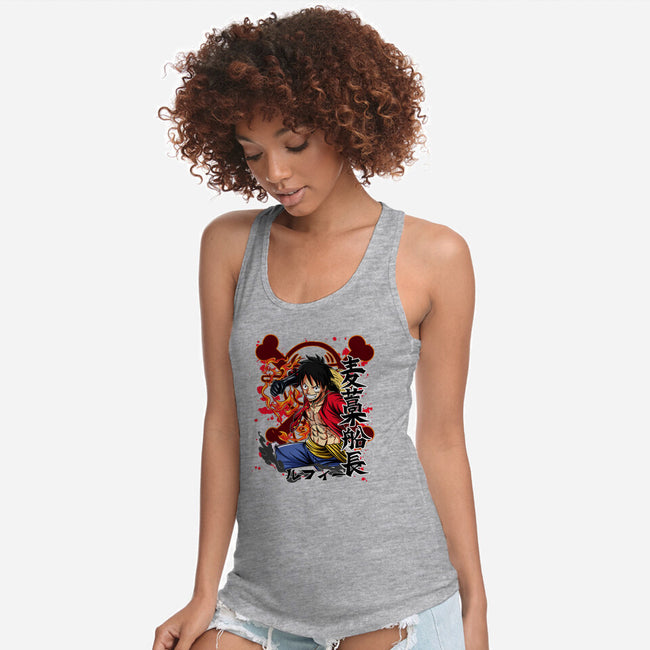 Monkey D Luffy-womens racerback tank-Duardoart