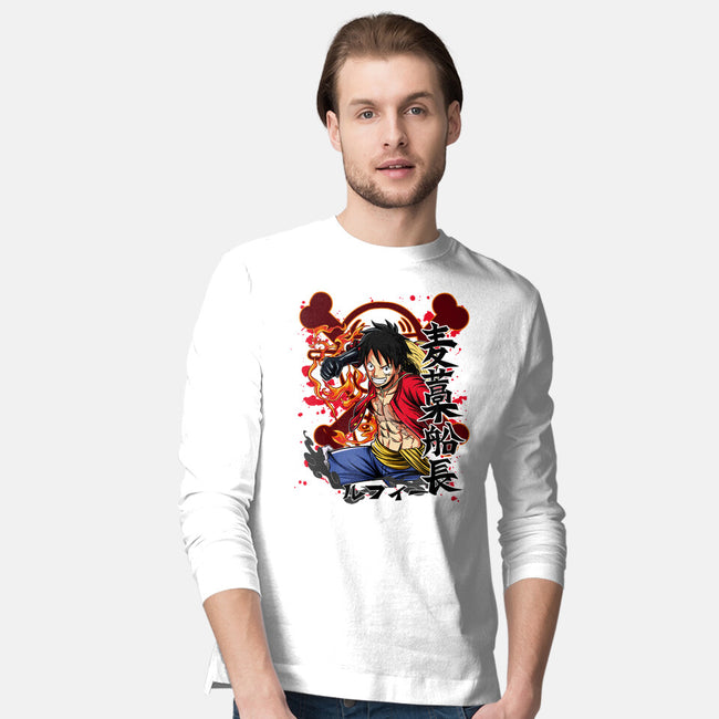 Monkey D Luffy-mens long sleeved tee-Duardoart