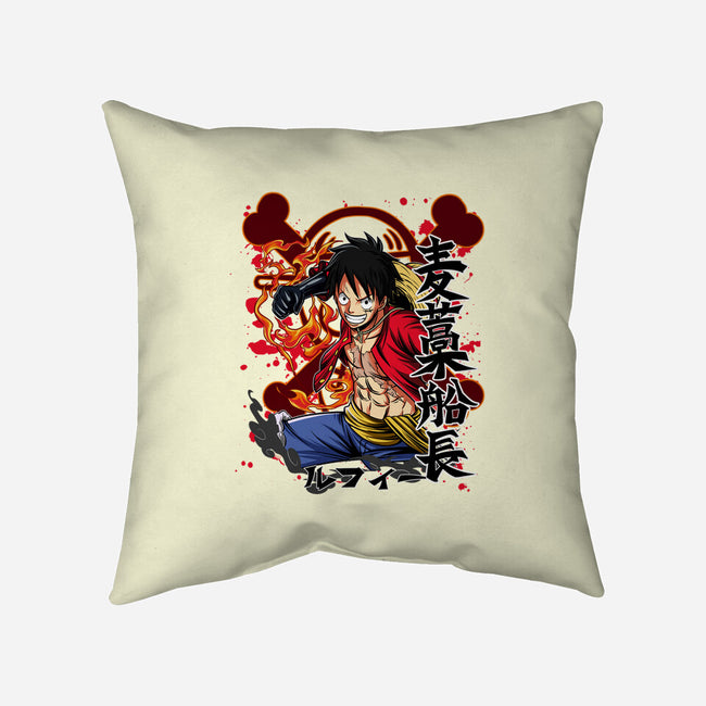 Monkey D Luffy-none removable cover w insert throw pillow-Duardoart