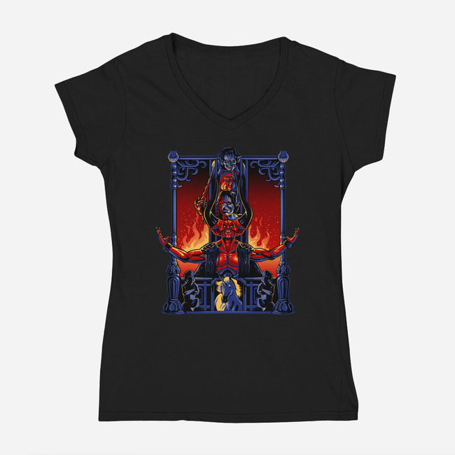 Enter The Darkness-womens v-neck tee-daobiwan
