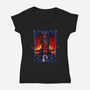 Enter The Darkness-womens v-neck tee-daobiwan