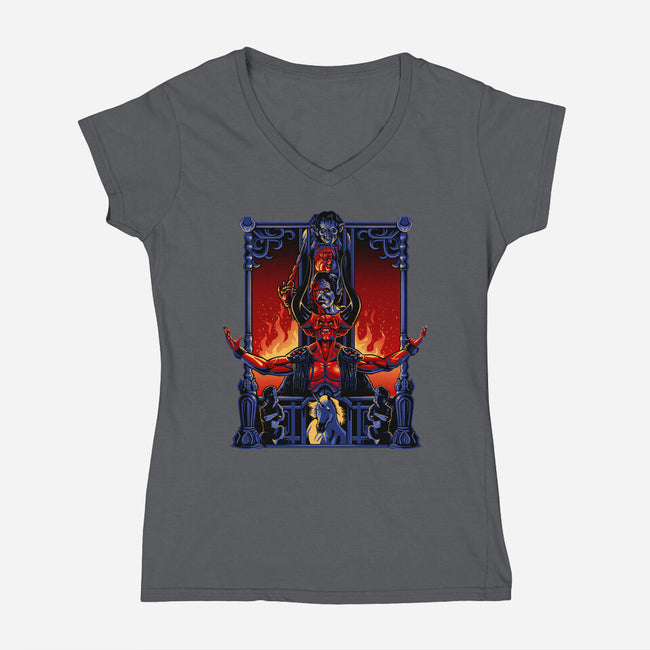 Enter The Darkness-womens v-neck tee-daobiwan