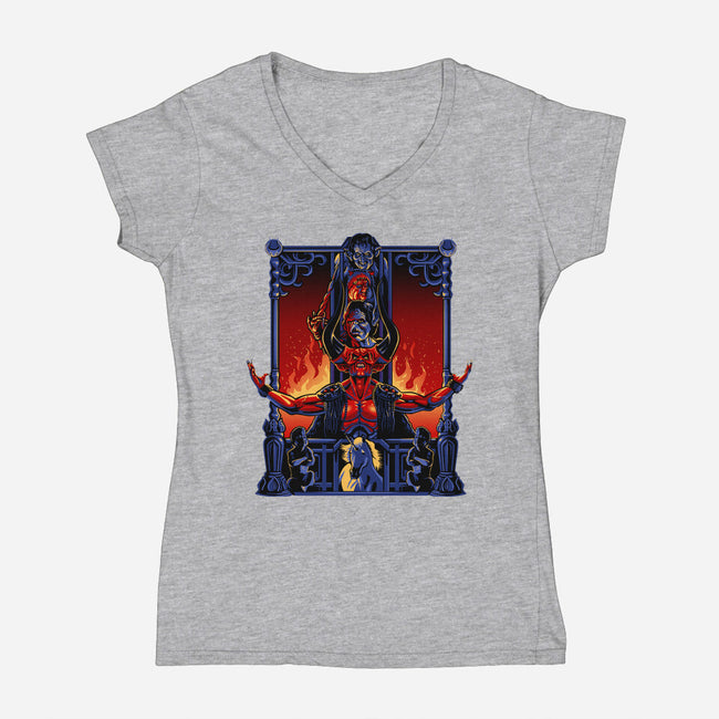 Enter The Darkness-womens v-neck tee-daobiwan