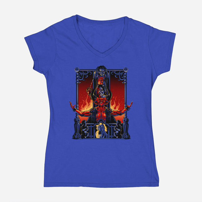Enter The Darkness-womens v-neck tee-daobiwan