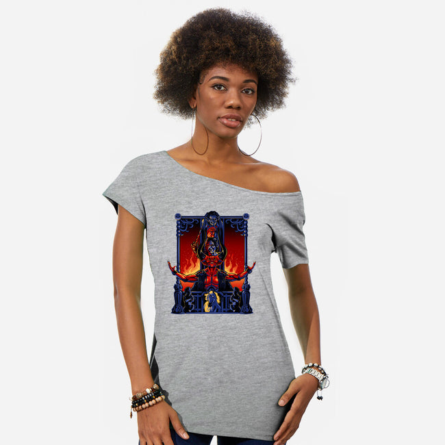 Enter The Darkness-womens off shoulder tee-daobiwan