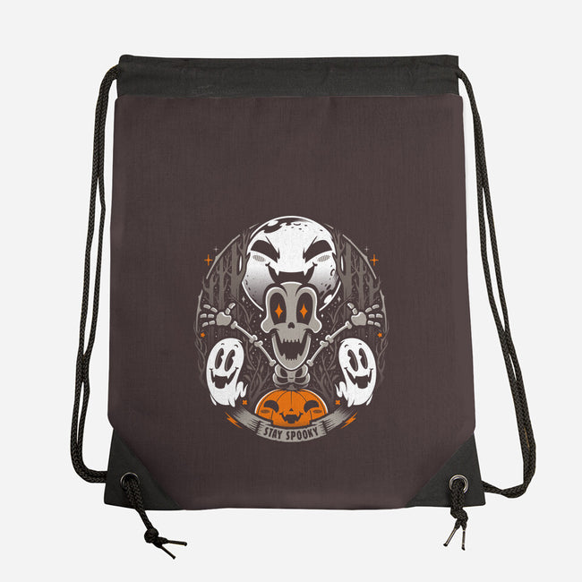 Spooky Vibes-none drawstring bag-StudioM6
