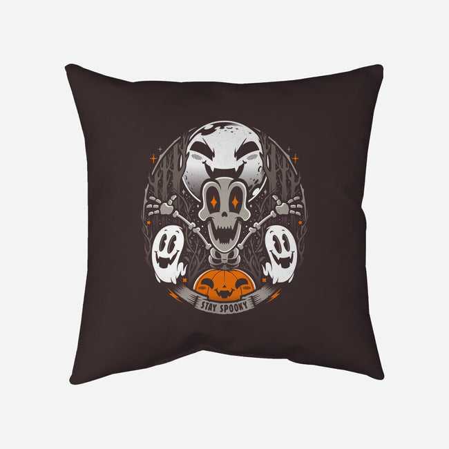 Spooky Vibes-none removable cover throw pillow-StudioM6