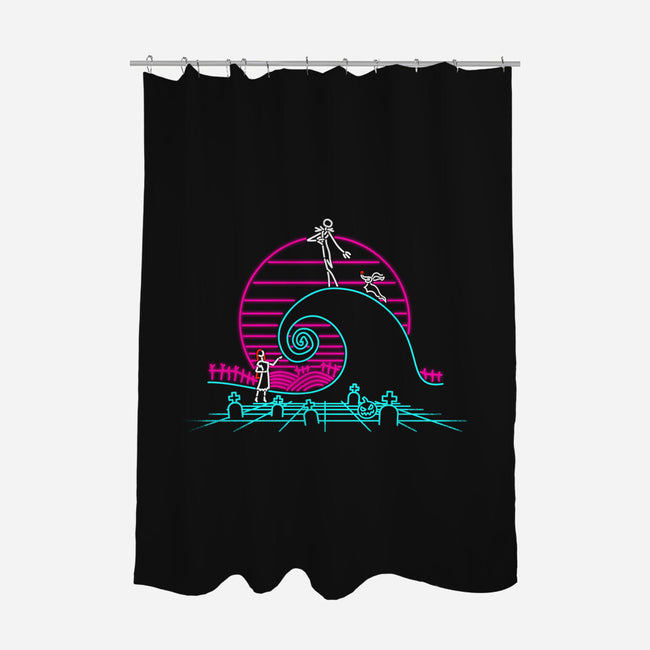 Nightmare Neon-none polyester shower curtain-rocketman_art