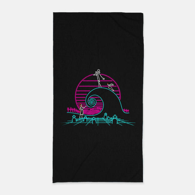 Nightmare Neon-none beach towel-rocketman_art