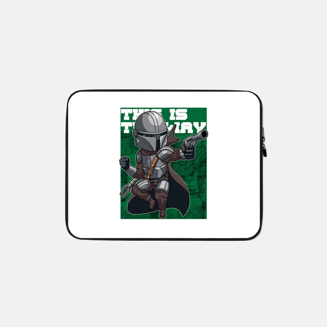 The Green Hunter-none zippered laptop sleeve-Astrobot Invention