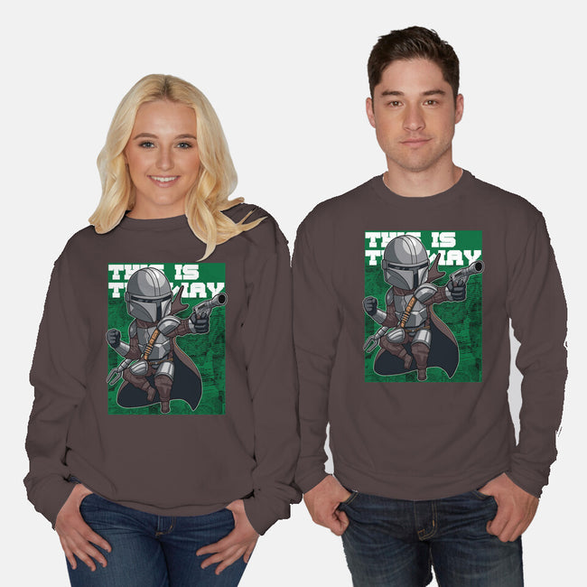 The Green Hunter-unisex crew neck sweatshirt-Astrobot Invention