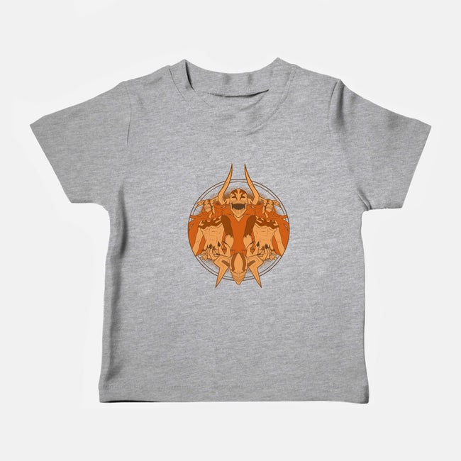 Orange Ghoul-baby basic tee-Astrobot Invention