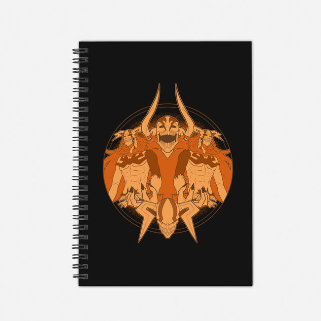 Orange Ghoul-none dot grid notebook-Astrobot Invention