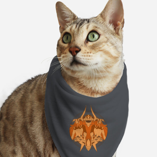 Orange Ghoul-cat bandana pet collar-Astrobot Invention