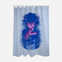 Psychic Boy-none polyester shower curtain-Astrobot Invention