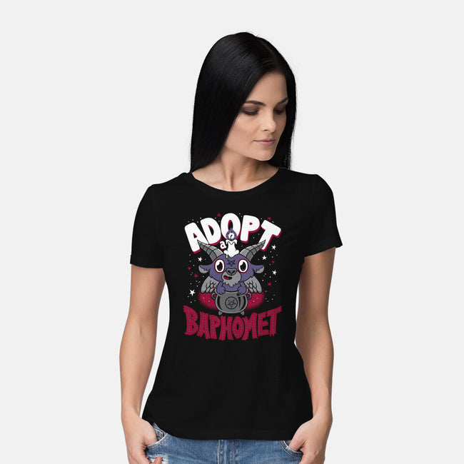Adopt A Baphomet-womens basic tee-Nemons
