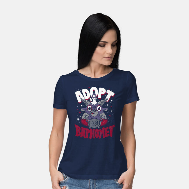Adopt A Baphomet-womens basic tee-Nemons