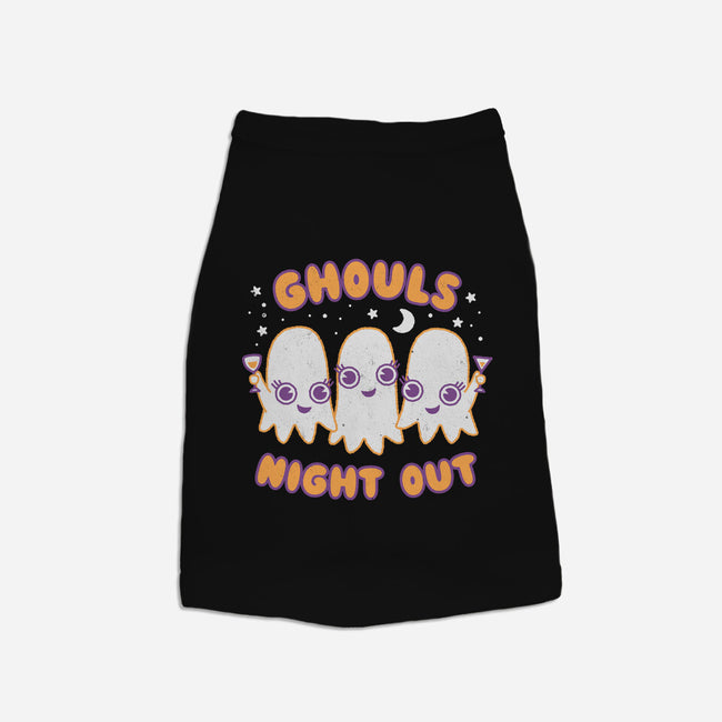 Ghouls Night Out-dog basic pet tank-Weird & Punderful