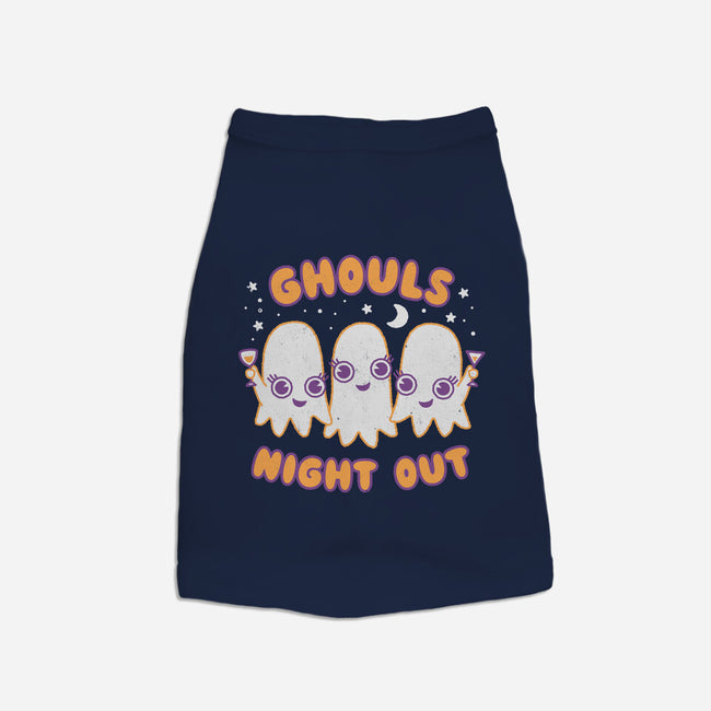 Ghouls Night Out-dog basic pet tank-Weird & Punderful