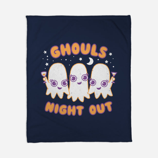 Ghouls Night Out-none fleece blanket-Weird & Punderful
