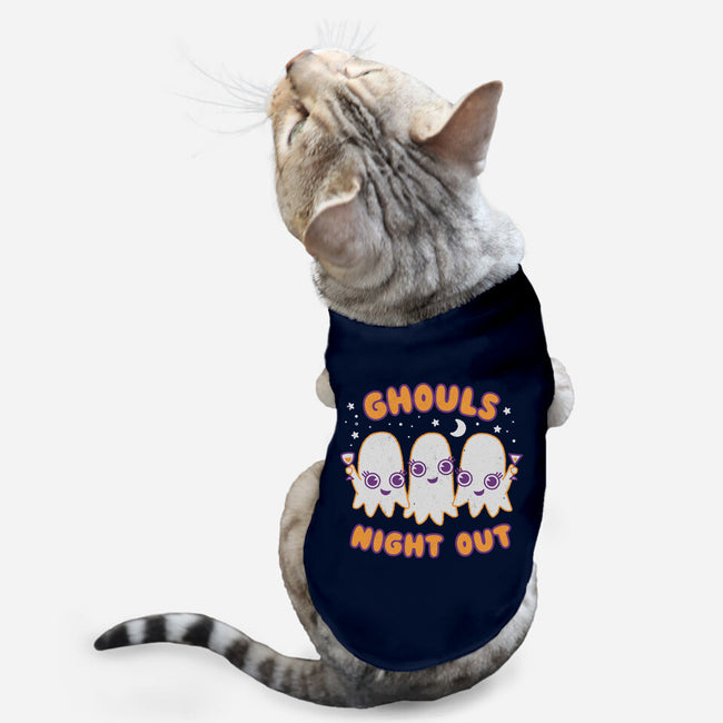 Ghouls Night Out-cat basic pet tank-Weird & Punderful