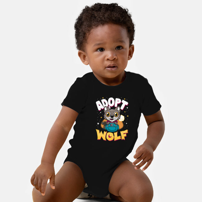 Adopt A Wolf-baby basic onesie-Nemons