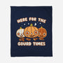 Here For The Gourd Times-none fleece blanket-Weird & Punderful