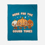 Here For The Gourd Times-none fleece blanket-Weird & Punderful