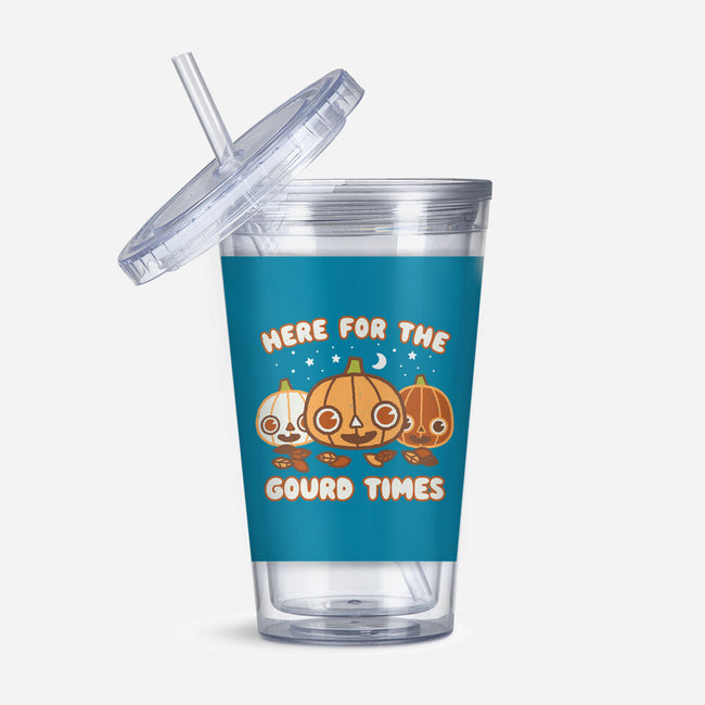 Here For The Gourd Times-none acrylic tumbler drinkware-Weird & Punderful