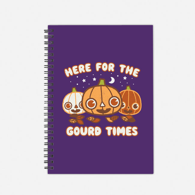 Here For The Gourd Times-none dot grid notebook-Weird & Punderful