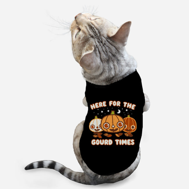 Here For The Gourd Times-cat basic pet tank-Weird & Punderful