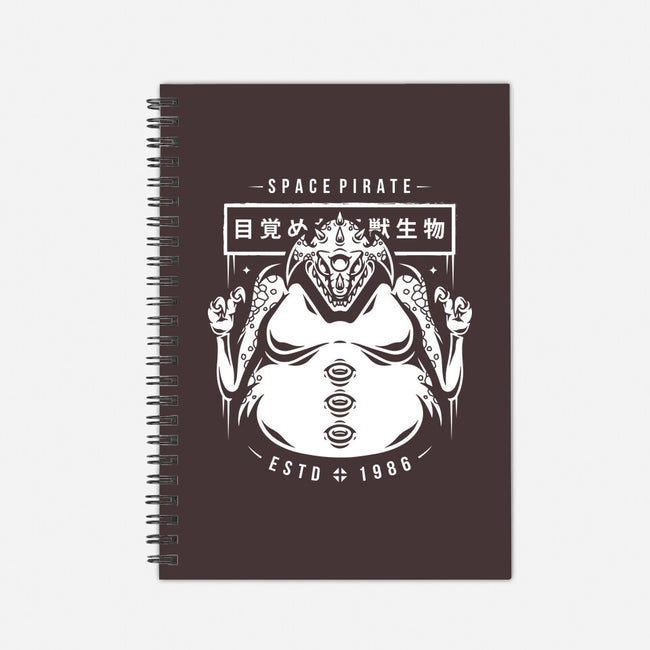 Space Pirate-none dot grid notebook-Alundrart