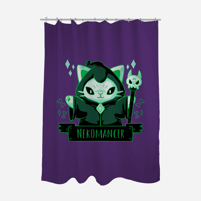 Cute Nekomancer-none polyester shower curtain-xMorfina