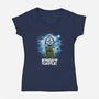 Fright Castle-womens v-neck tee-zascanauta