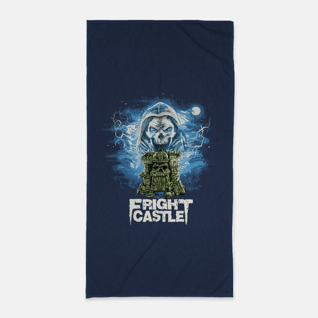 Fright Castle-none beach towel-zascanauta