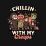 Chilling With My Creeps-none removable cover throw pillow-eduely