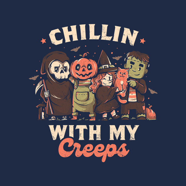 Chilling With My Creeps-unisex kitchen apron-eduely