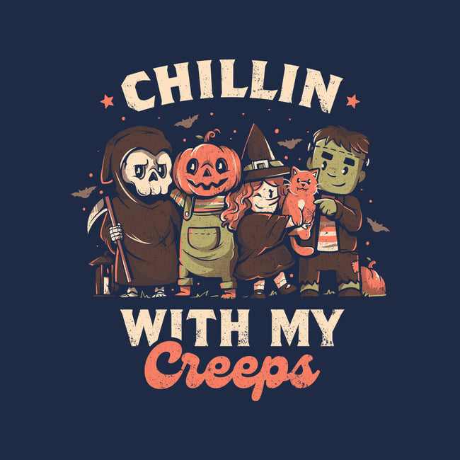 Chilling With My Creeps-womens racerback tank-eduely