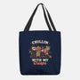 Chilling With My Creeps-none basic tote bag-eduely