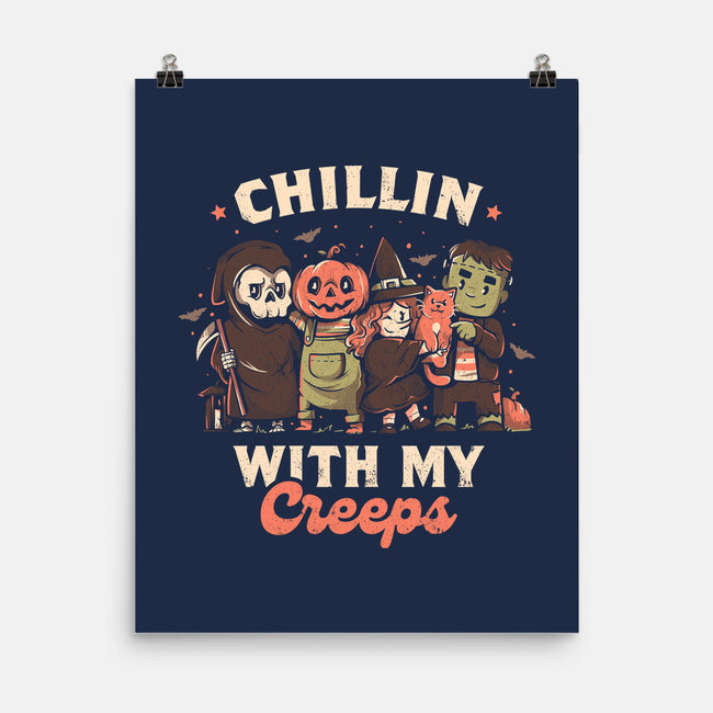 Chilling With My Creeps-none matte poster-eduely